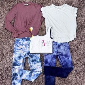 Athleta girls size 8/10 bundle leggings and tops